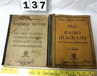1941 Radio-Record Player Diagrams & Repair Books
