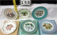 6 Avon Collector Plates