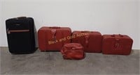 New Vista Red Suitcase Set & Equator Suitcase