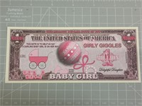 Baby Girl Novelty Banknote