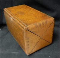 1889 Oak Sewing Attachments Puzzle Box