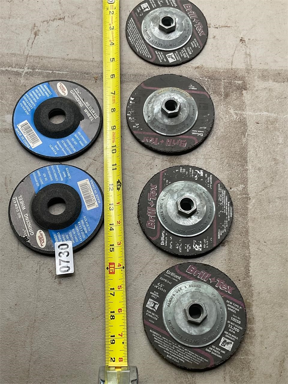 6- angle grinder wheels- unused