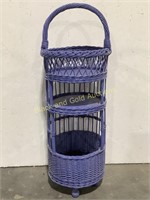 Violet Wicker Storage Rack