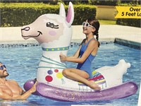 Inflatable ride on llama pool float