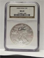 2008 American Eagle NGC MS69