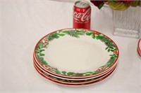 8 PC Holly Tree Dinner & Bread & Butter Plates
