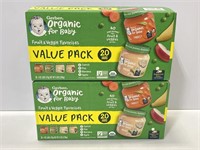 Two packs of Gerber Organic baby food 40 jars