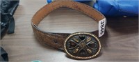 LEATHER BELT WITH BUCKLE