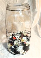 Mason Jar Golden State With Vintage Buttons