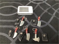 Miniature 5pc Knife Replicas with Sheaths