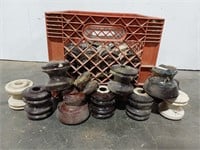 Crate of Ceramic Insulators