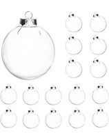 20 pcs Hanging Clear Plastic Fillable Ornaments