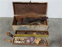 Wood Toolbox w/ Tools