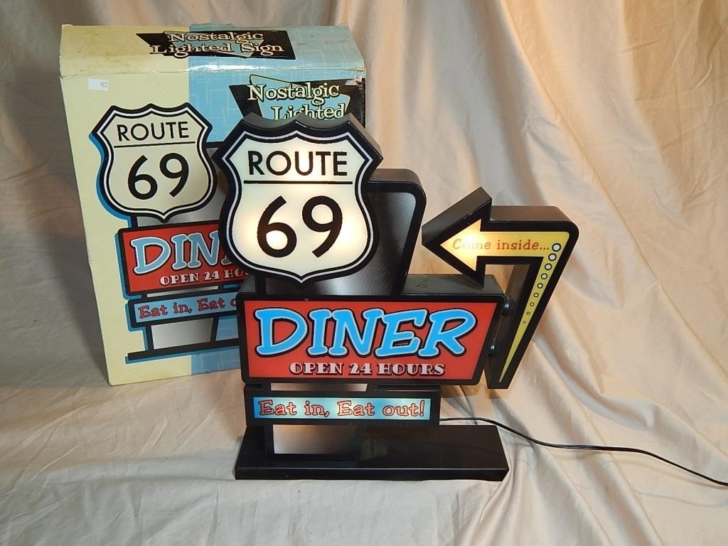 Nostalgic Lighted Sign Route 66