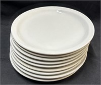(9) Ace Mart Restaurant Round Cream Plates
