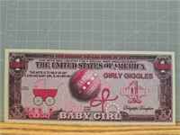 Baby girl banknote