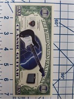 Classic guitar novelty banknote