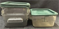 (3) Carlisle 2 QT Food Storage Container W/ Lid