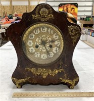 Wood mantle clock, unknown brand