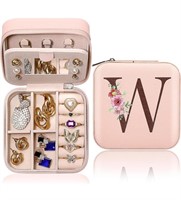 2 Travel Jewelry cases with Letter initials W & U