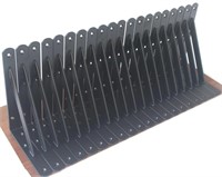 16-Pack Black Heavy Duty Shelf Brackets