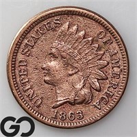 1863 Indian Head Cent, XF Bid: 40