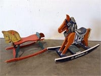 Vtg Rocking Horse Toy & Cowboys Rocking Horse