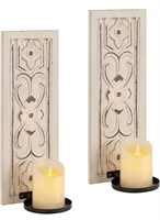 Sziqiqi Wooden Candle Sconce Wall Candle Holders