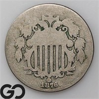 1876 Shield Nickel, AG Bid: 25