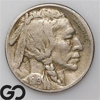 1919-S Buffalo Nickel, VF+ Bid: 88