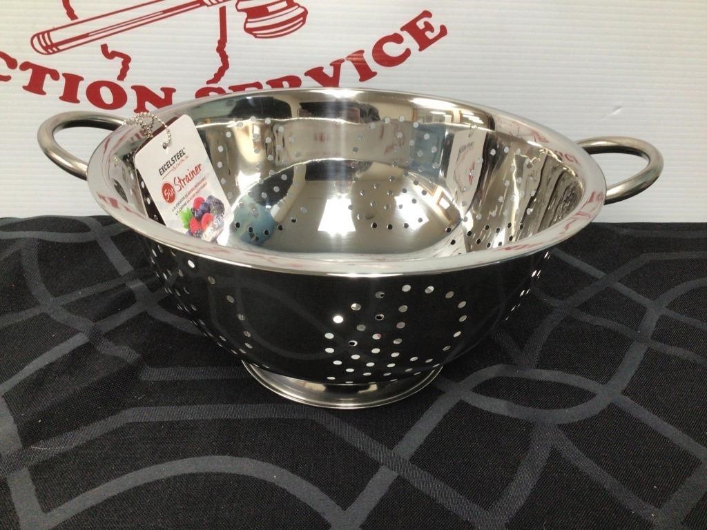 Excelsteel 5qt Stainless Steel Strainer New