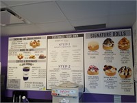 magnetized 102 x 45" wall board only, no menu*see