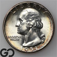 1951 Washington Quarter, Gem BU+ Bid: 25