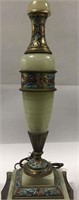 ** Alabaster & Cloisonne Parlor Lamp