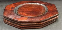 (4) Restaurant Wood Plates