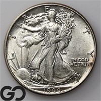 1944 Walking Liberty Half Dollar, BU Bid: 39