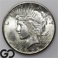 1922-S Peace Dollar, BU++ Bid: 90
