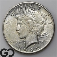 1928-S Peace Dollar, AU Bid: 100