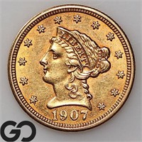 1907 $2.5 Gold Liberty Quarter Eagle