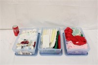 3 Storage Bins of Miscellaneous Lace