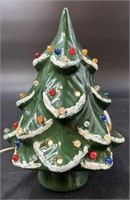 Vintage Ceramic Lighted Christmas Tree 7” (Works)