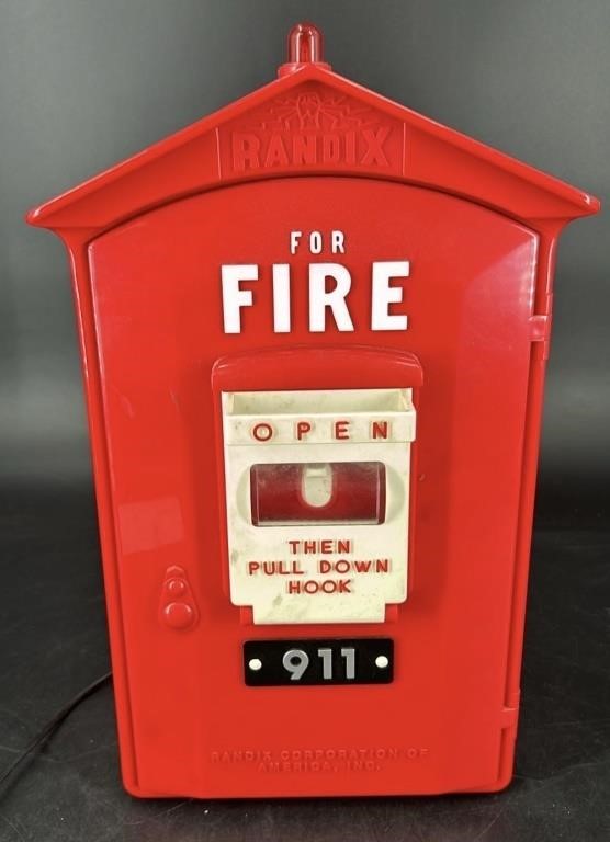 Vintage Randix Firehouse Fire Alarm Call Box