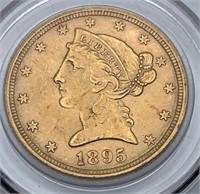 1895 Gold Liberty Head $5 Coin