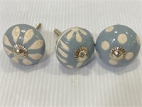 Zoya ceramic blue cupboard knobs 11 pcs