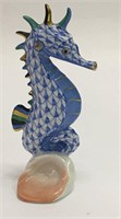 Herend Handpainted Porcelain Seahorse Figurine