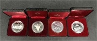 4 Canada Proof Silver Dollars 1979 1980 1982 1984