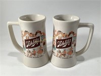 (2) Vintage Schlitz Ceramic Beer Mug
