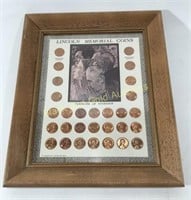 Framed Kennedy Mint Lincoln Memorial Coin Set