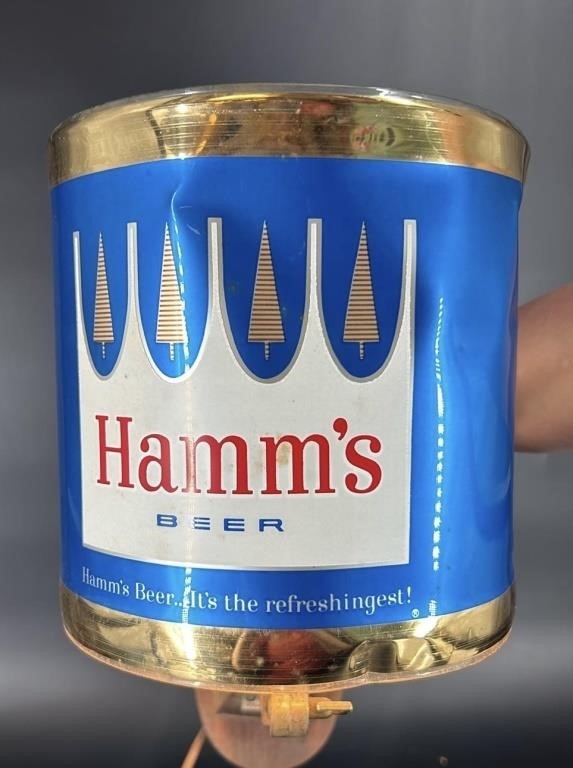 Vintage Hamms Beer Rotating Advertising Lamp -