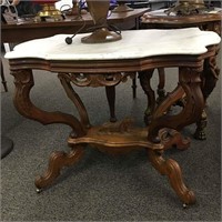 Victorian Marble Turtle Top Dog Table